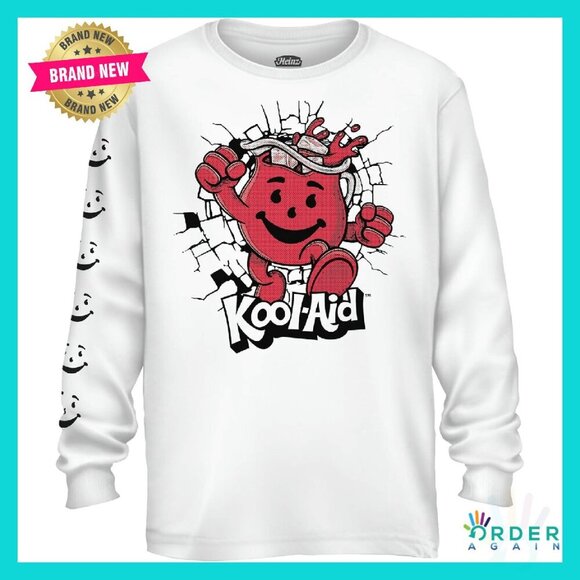 Other - Retro Graphic Long Sleeve Tee Funny Vintage Kool-Aid Man Logo